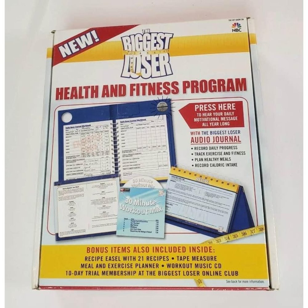 The Biggest Loser Health & Fitness Program Journal Recipes Planner Workout CD
